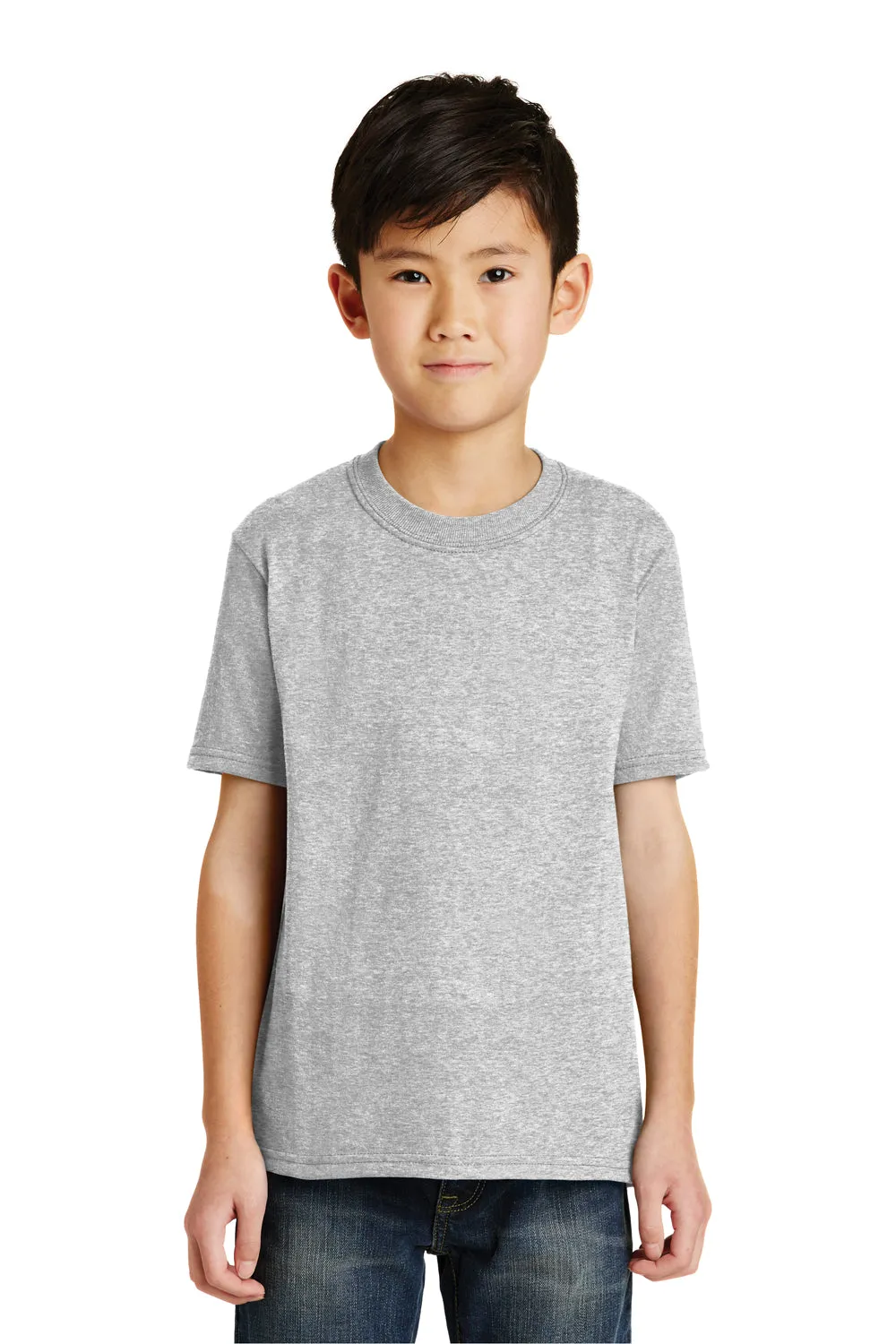 Port & Company Youth Core Short Sleeve Crewneck T-Shirt - Ash Grey