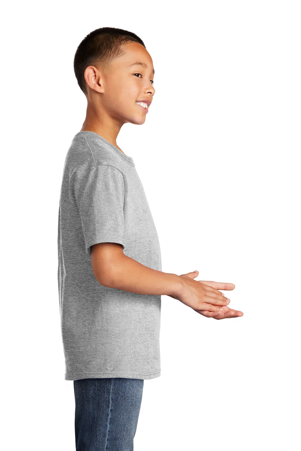 Port & Company Youth Core Short Sleeve Crewneck T-Shirt - Ash Grey