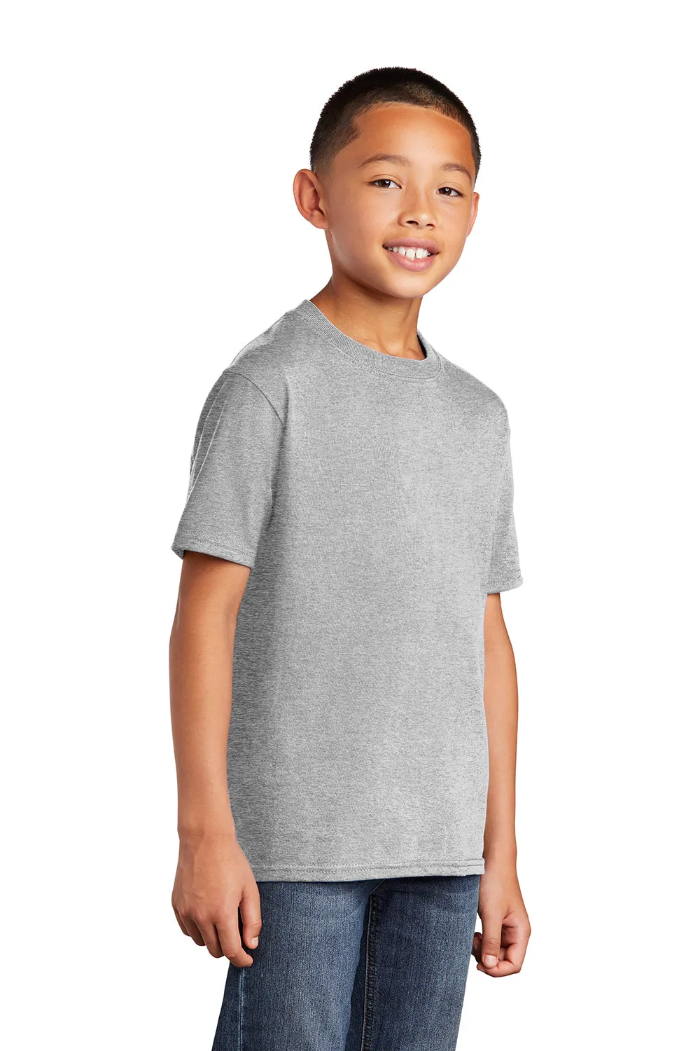 Port & Company Youth Core Short Sleeve Crewneck T-Shirt - Ash Grey