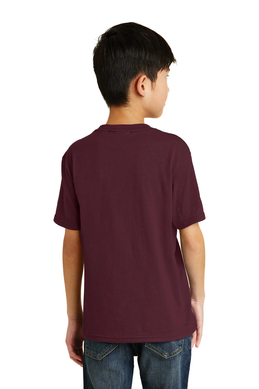 Port & Company Youth Core Short Sleeve Crewneck T-Shirt - Athletic Maroon