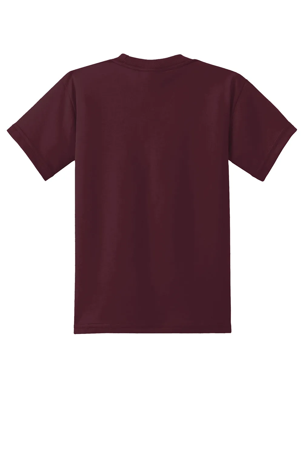 Port & Company Youth Core Short Sleeve Crewneck T-Shirt - Athletic Maroon