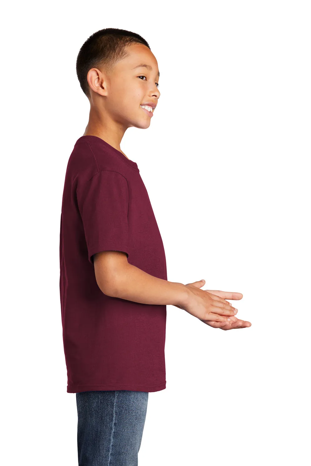 Port & Company Youth Core Short Sleeve Crewneck T-Shirt - Cardinal Red