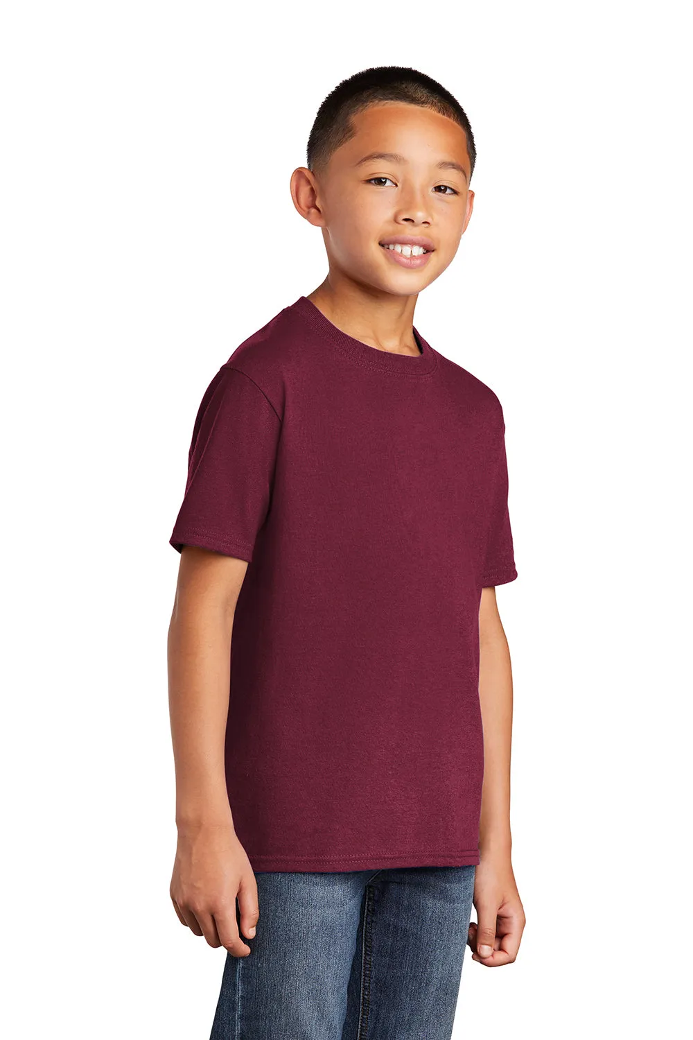 Port & Company Youth Core Short Sleeve Crewneck T-Shirt - Cardinal Red
