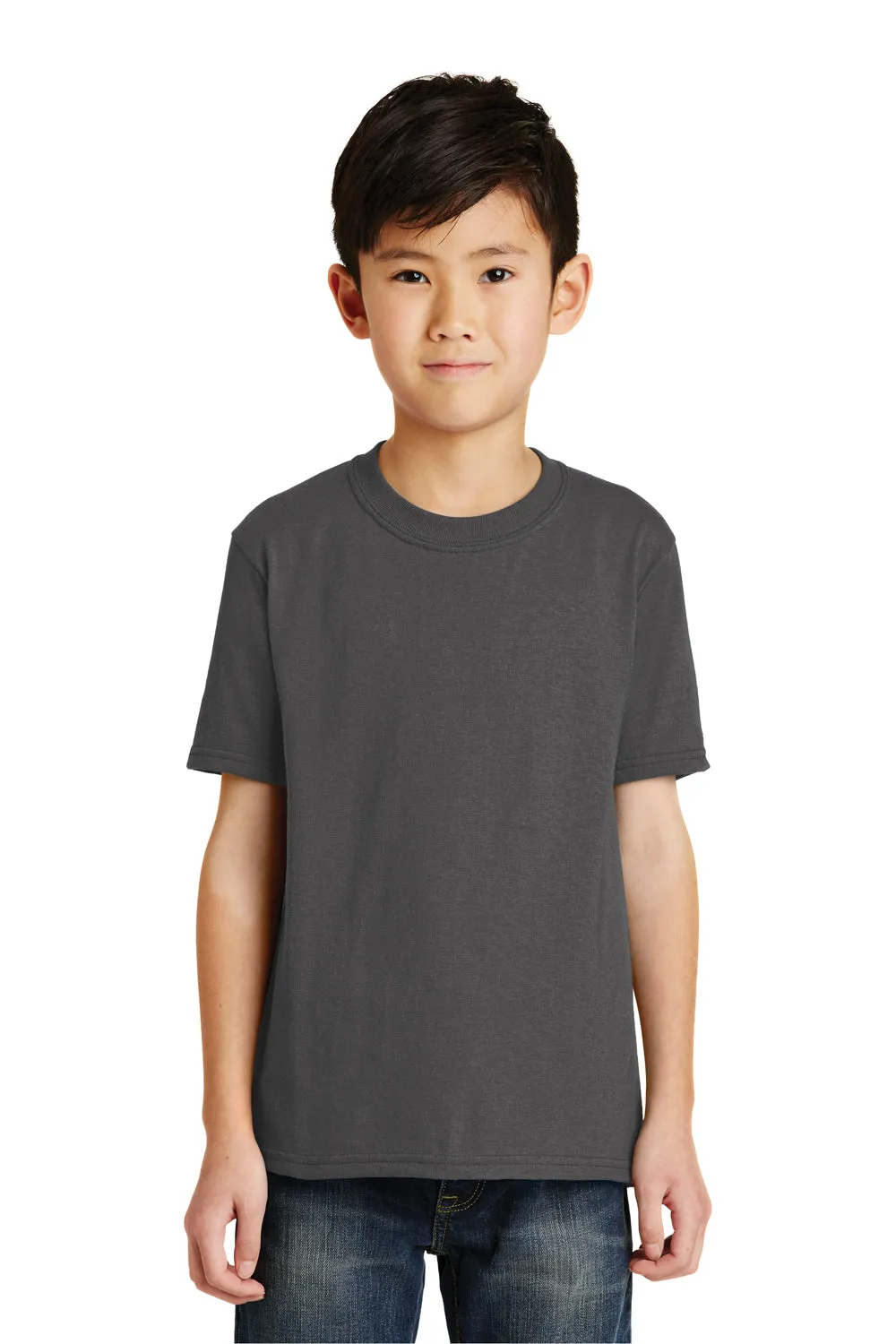 Port & Company Youth Core Short Sleeve Crewneck T-Shirt - Charcoal Grey