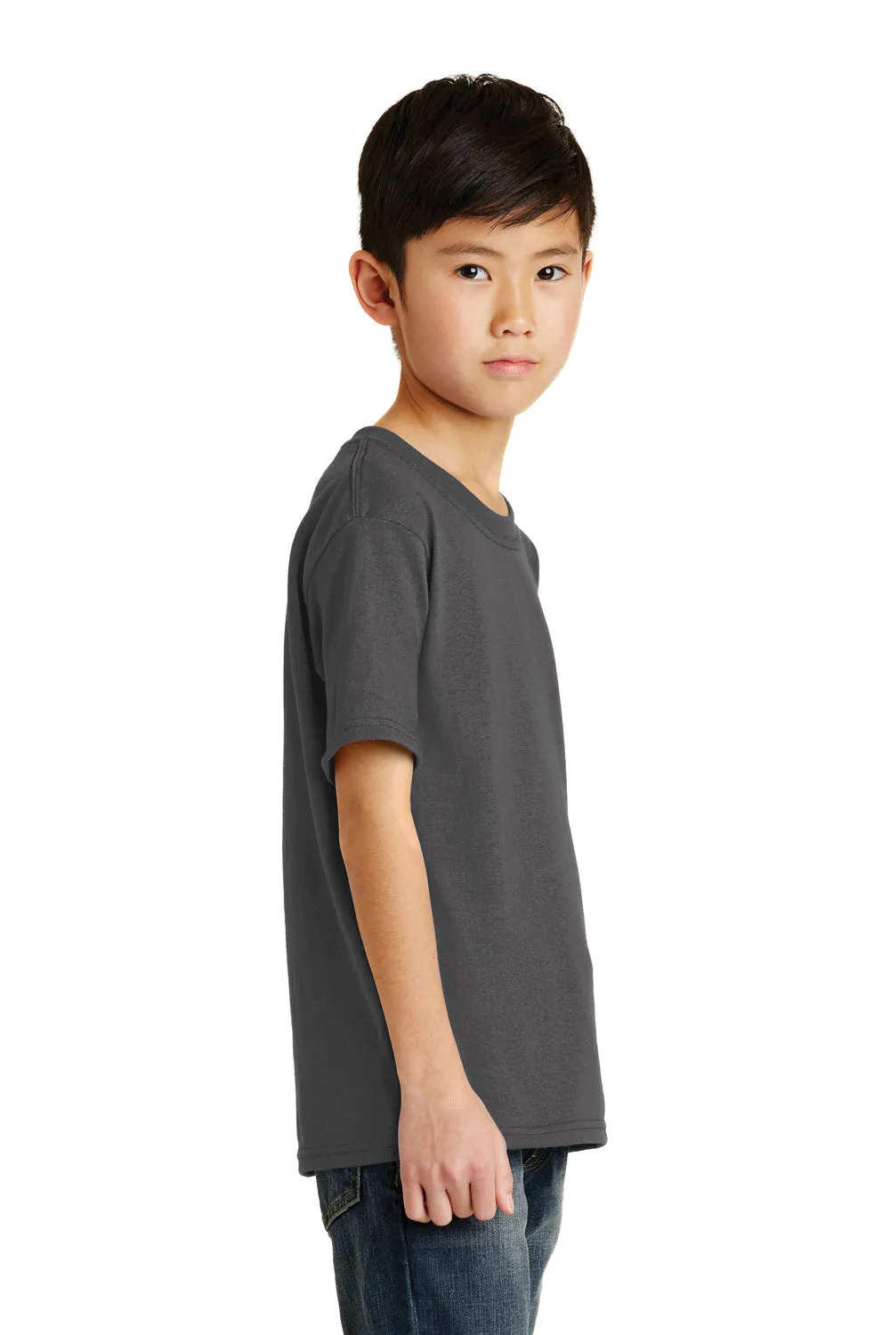 Port & Company Youth Core Short Sleeve Crewneck T-Shirt - Charcoal Grey