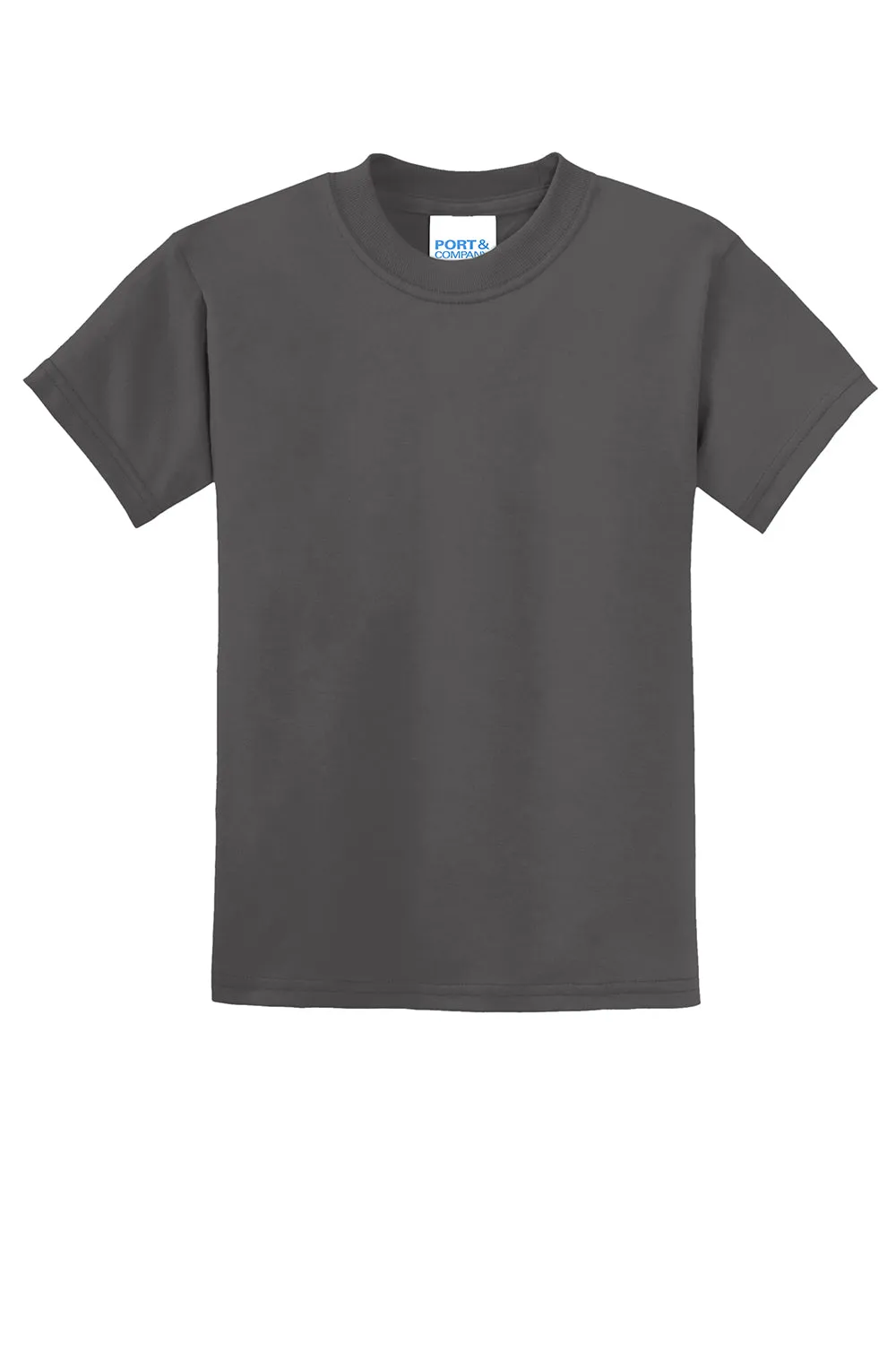 Port & Company Youth Core Short Sleeve Crewneck T-Shirt - Charcoal Grey