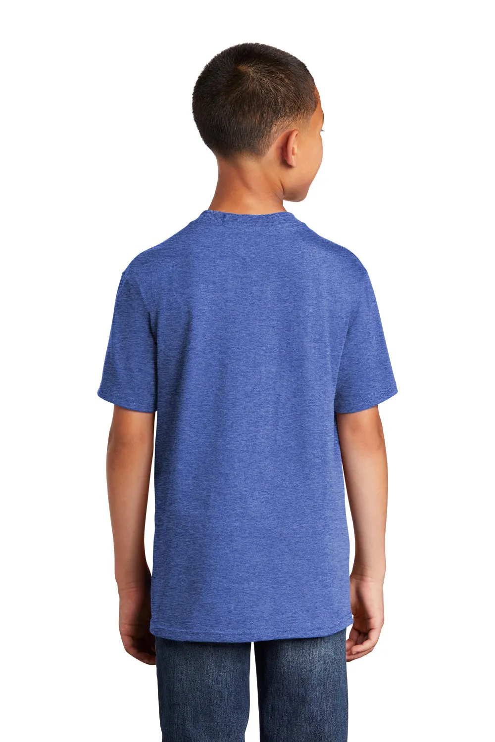 Port & Company Youth Core Short Sleeve Crewneck T-Shirt - Heather Royal Blue