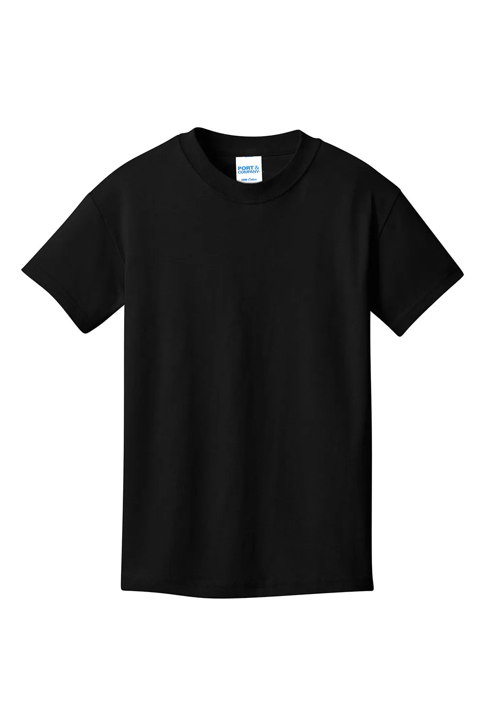 Port & Company Youth Core Short Sleeve Crewneck T-Shirt - Jet Black