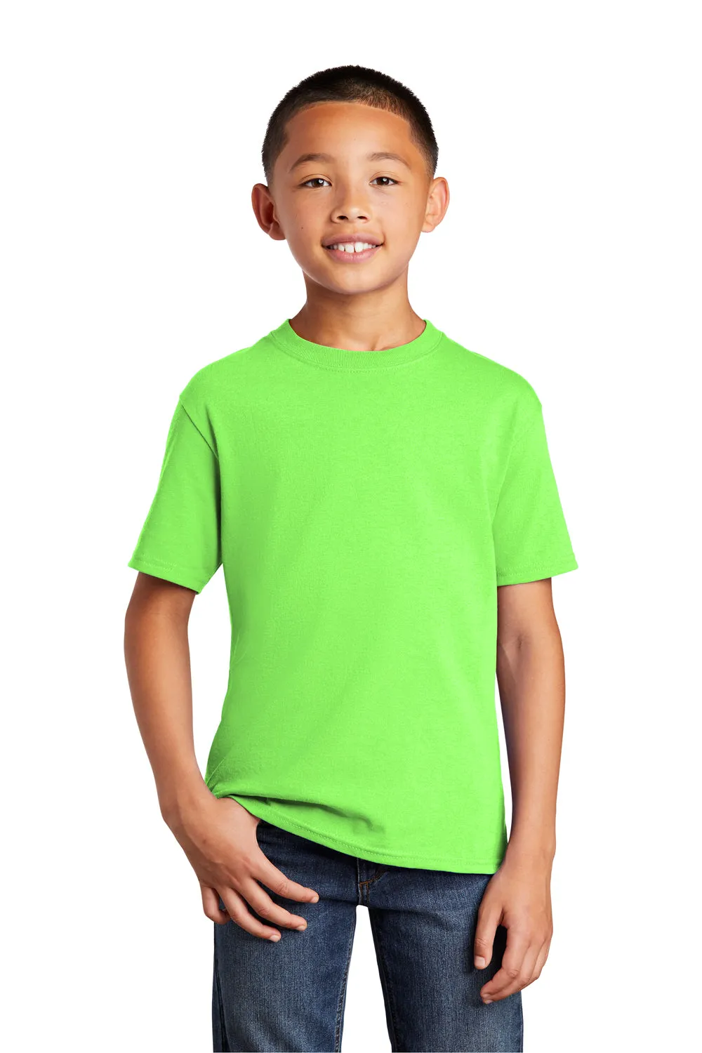 Port & Company Youth Core Short Sleeve Crewneck T-Shirt - Neon Green