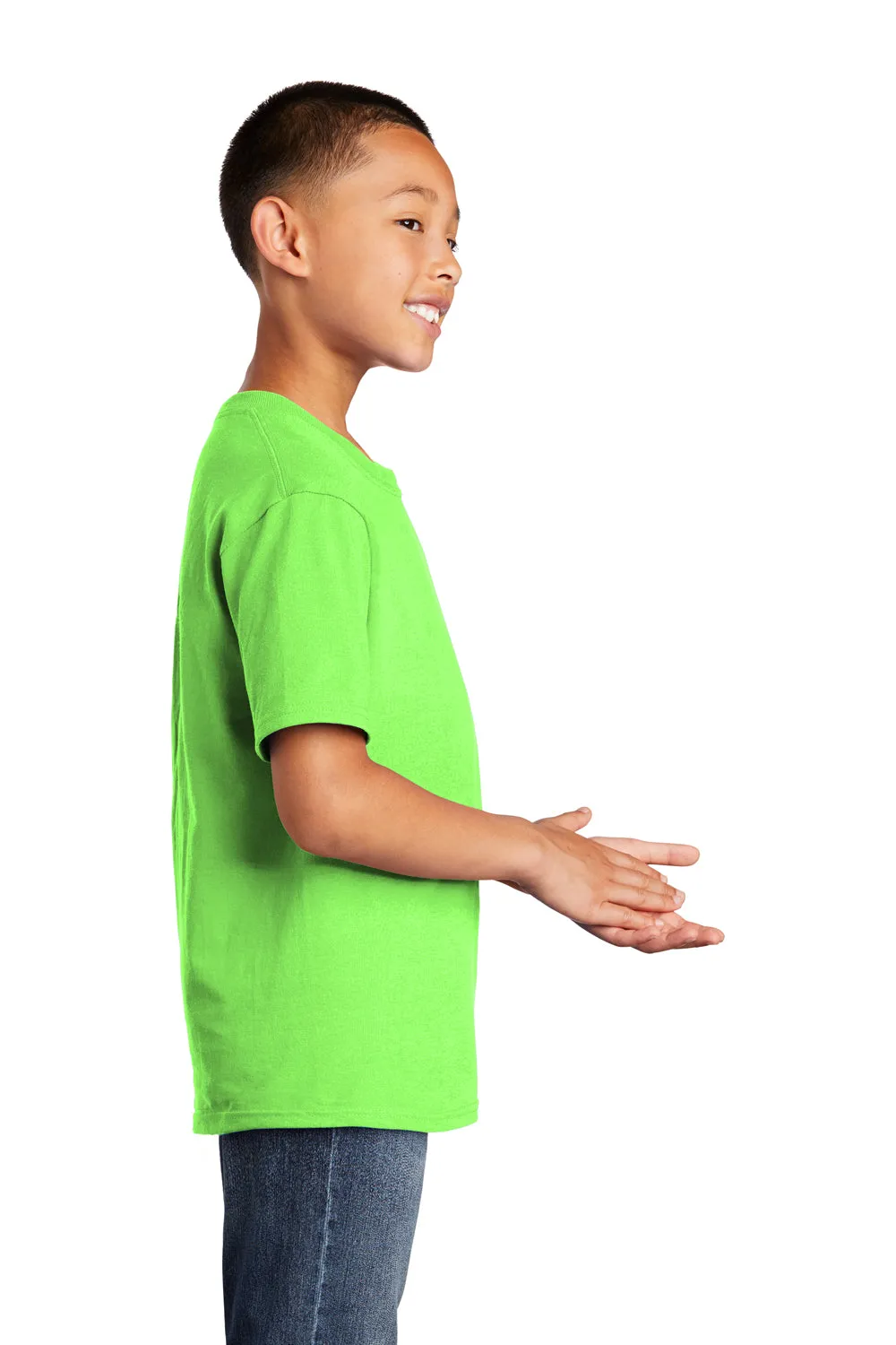 Port & Company Youth Core Short Sleeve Crewneck T-Shirt - Neon Green
