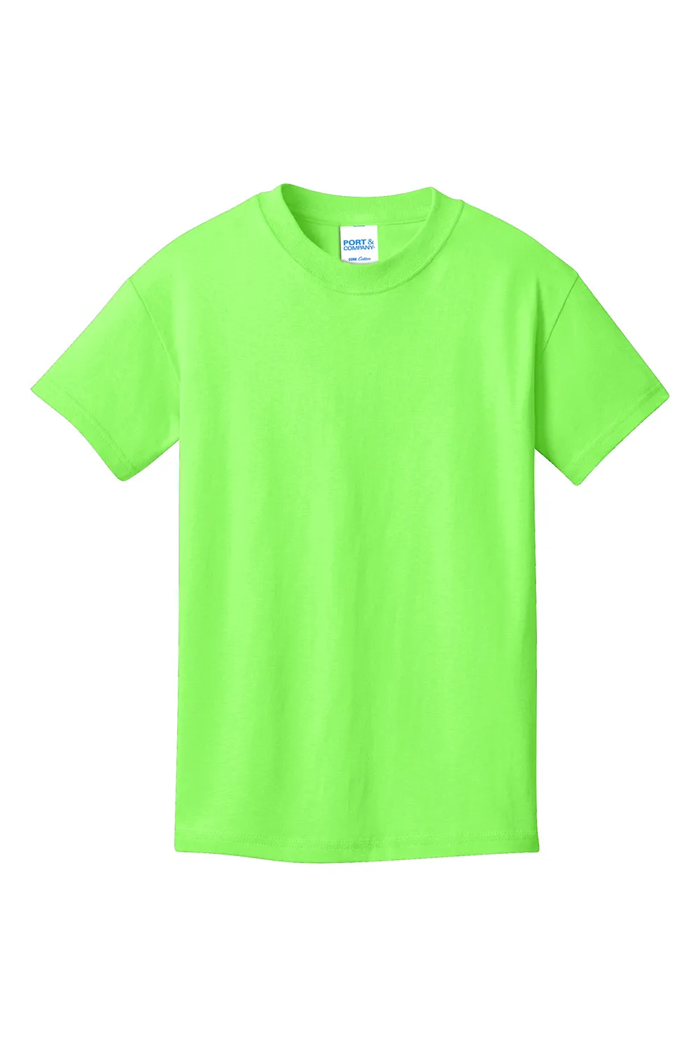 Port & Company Youth Core Short Sleeve Crewneck T-Shirt - Neon Green