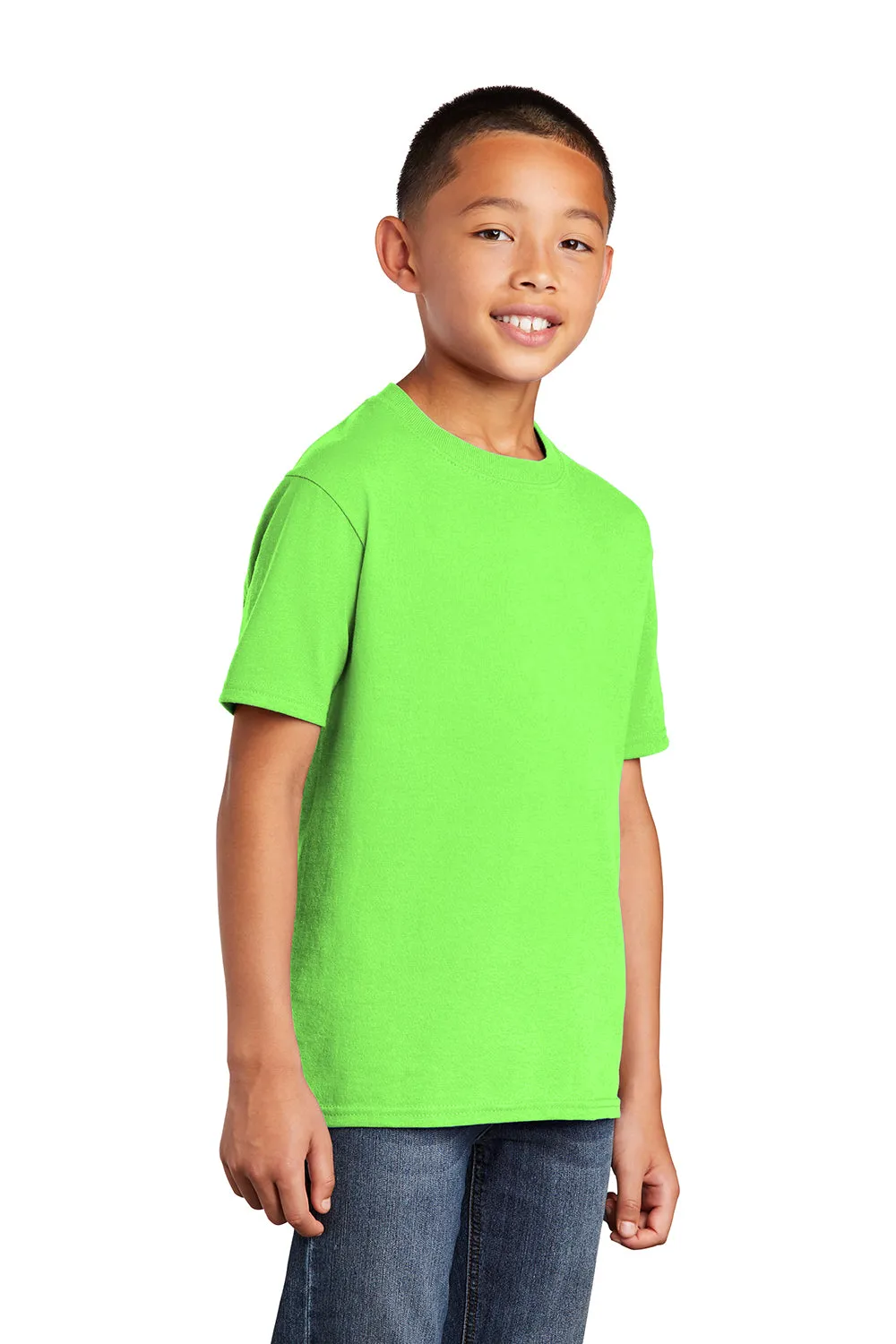 Port & Company Youth Core Short Sleeve Crewneck T-Shirt - Neon Green