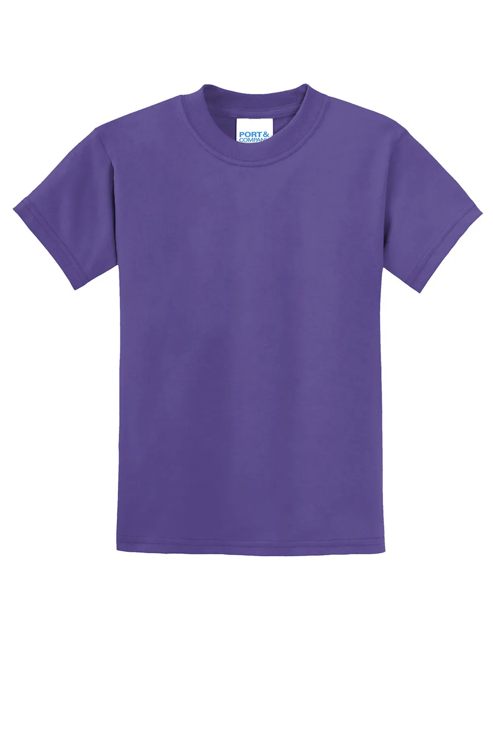 Port & Company Youth Core Short Sleeve Crewneck T-Shirt - Purple