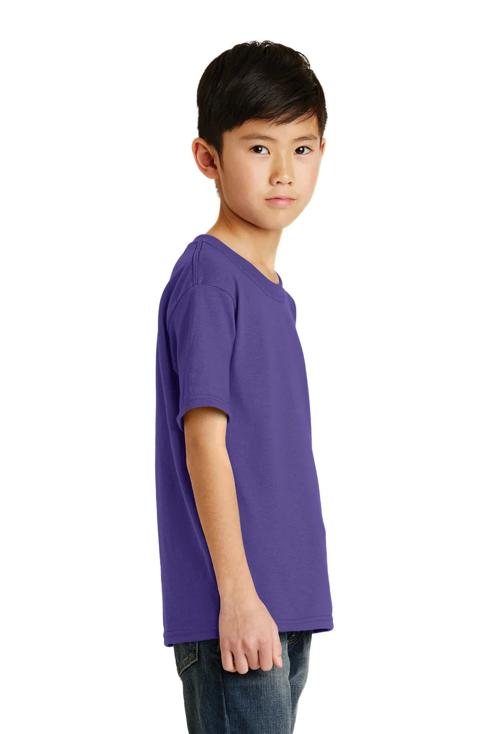Port & Company Youth Core Short Sleeve Crewneck T-Shirt - Purple