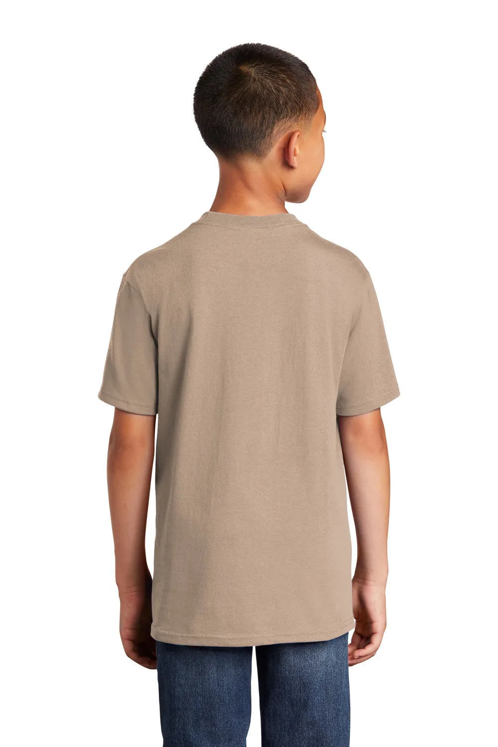 Port & Company Youth Core Short Sleeve Crewneck T-Shirt - Sand Brown