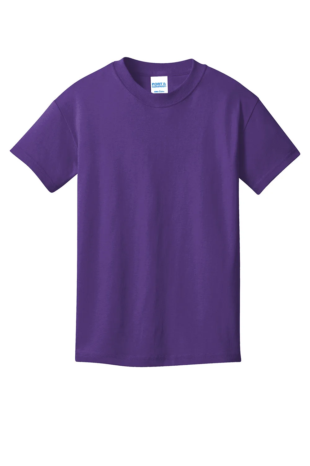 Port & Company Youth Core Short Sleeve Crewneck T-Shirt - Team Purple