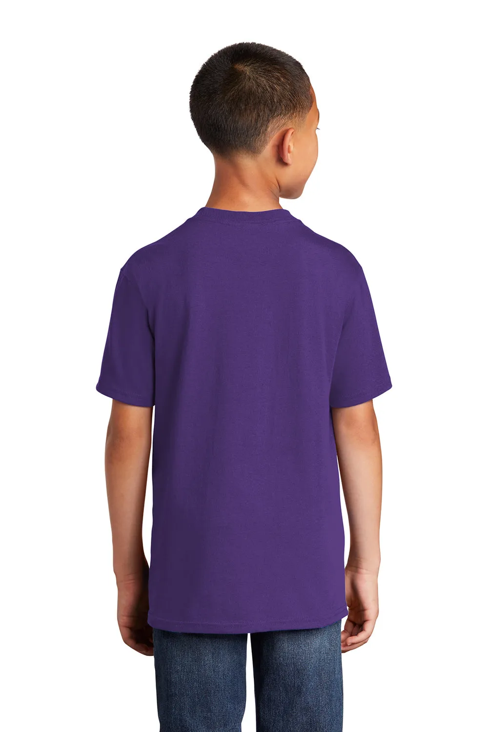 Port & Company Youth Core Short Sleeve Crewneck T-Shirt - Team Purple
