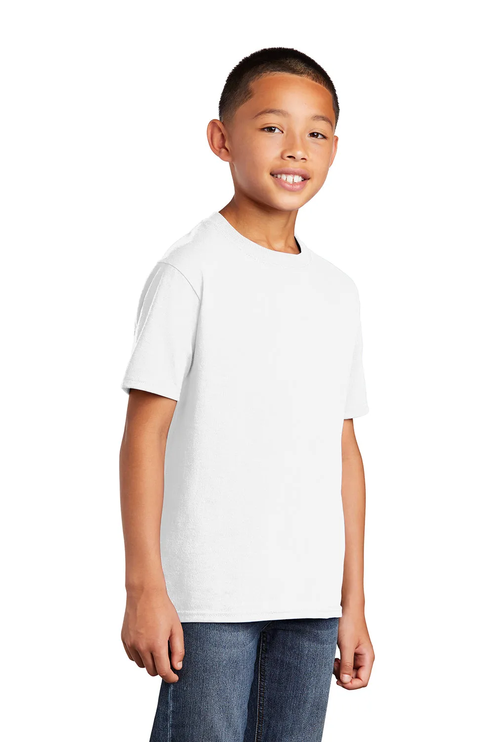 Port & Company Youth Core Short Sleeve Crewneck T-Shirt - White