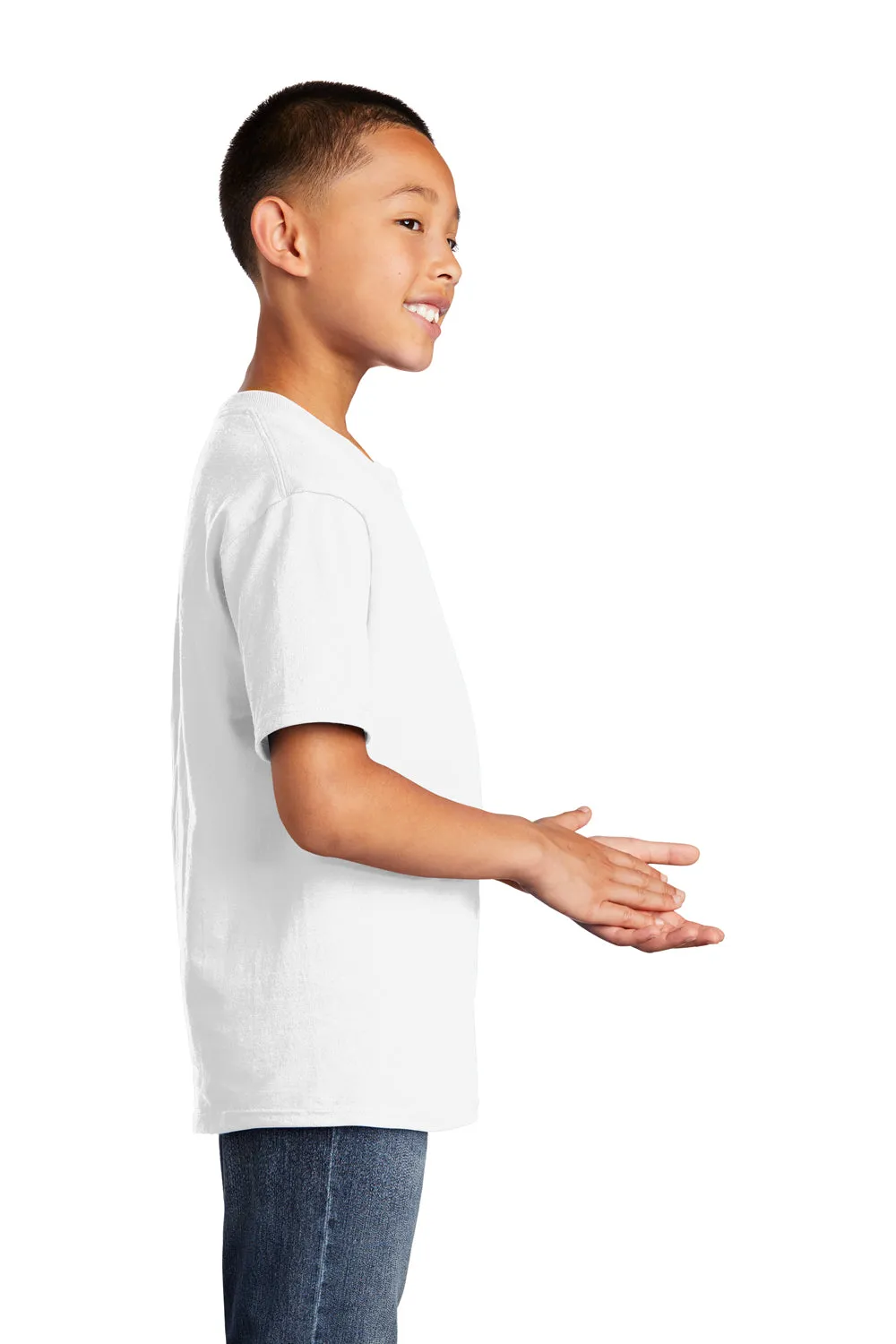 Port & Company Youth Core Short Sleeve Crewneck T-Shirt - White