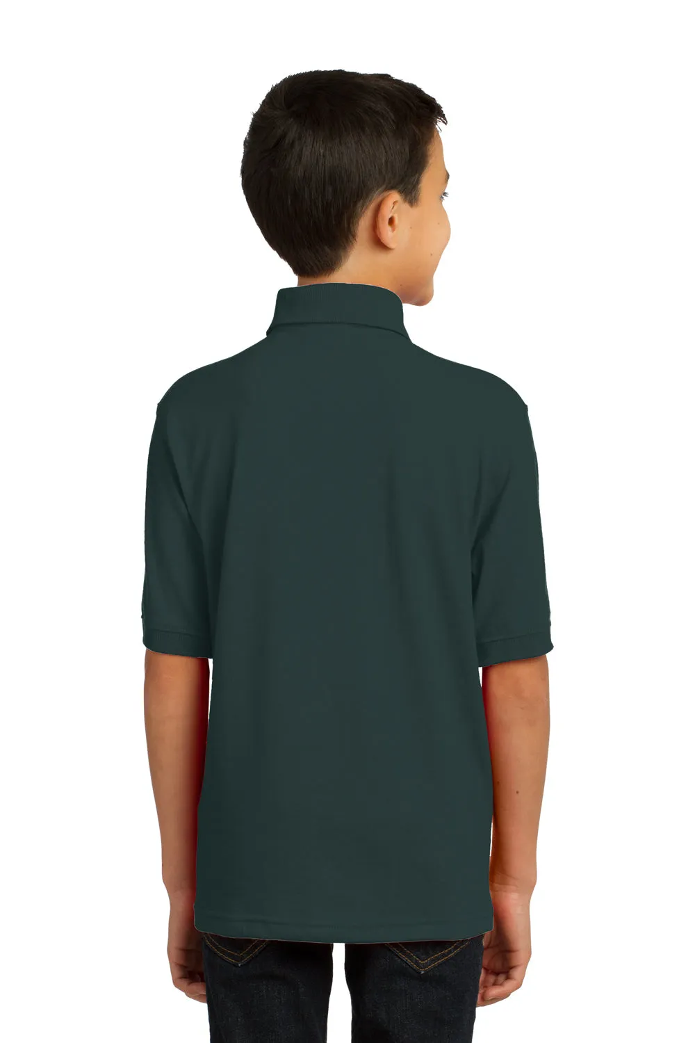 Port & Company Youth Core Stain Resistant Short Sleeve Polo Shirt - Dark Green