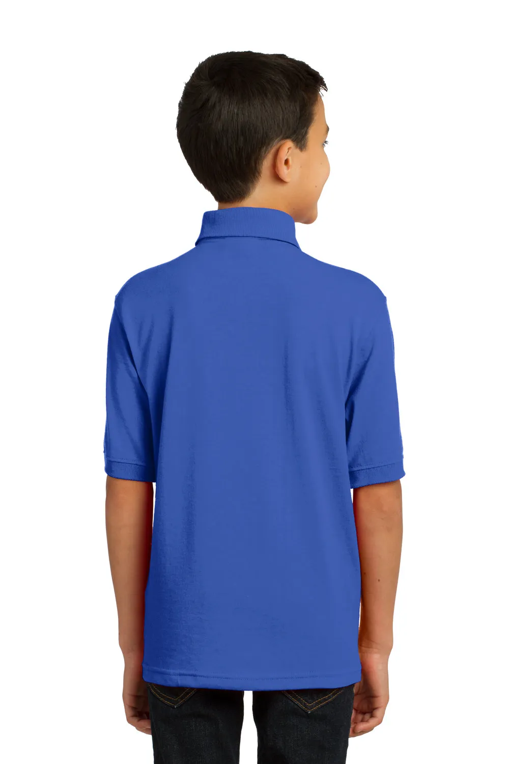 Port & Company Youth Core Stain Resistant Short Sleeve Polo Shirt - Royal Blue
