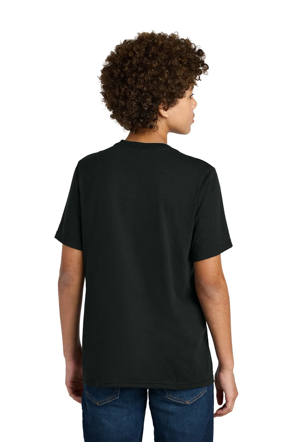 Port & Company Youth CVC Short Sleeve Crewneck T-Shirt - Black