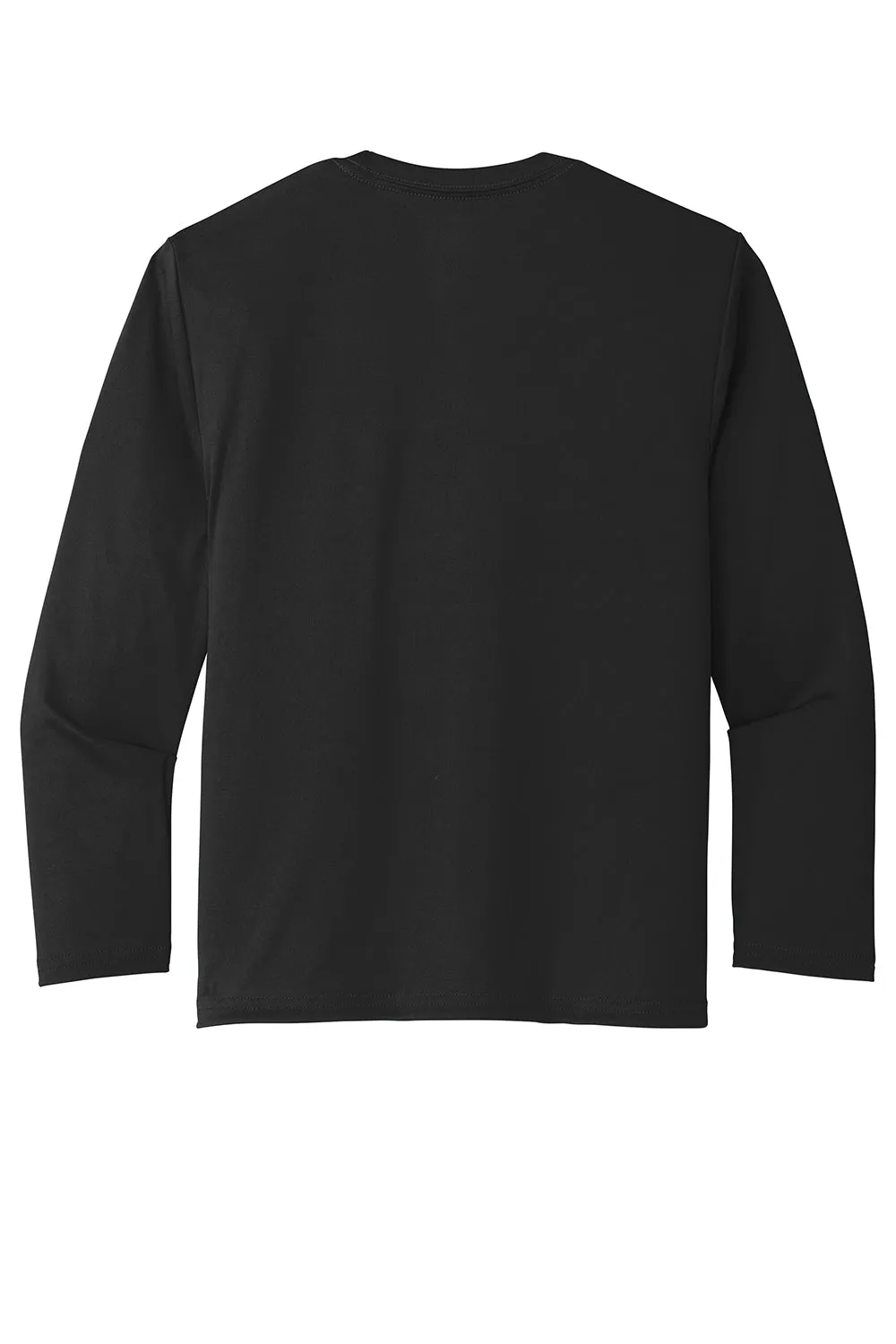 Port & Company Youth Dry Zone Performance Moisture Wicking Long Sleeve Crewneck T-Shirt - Jet Black