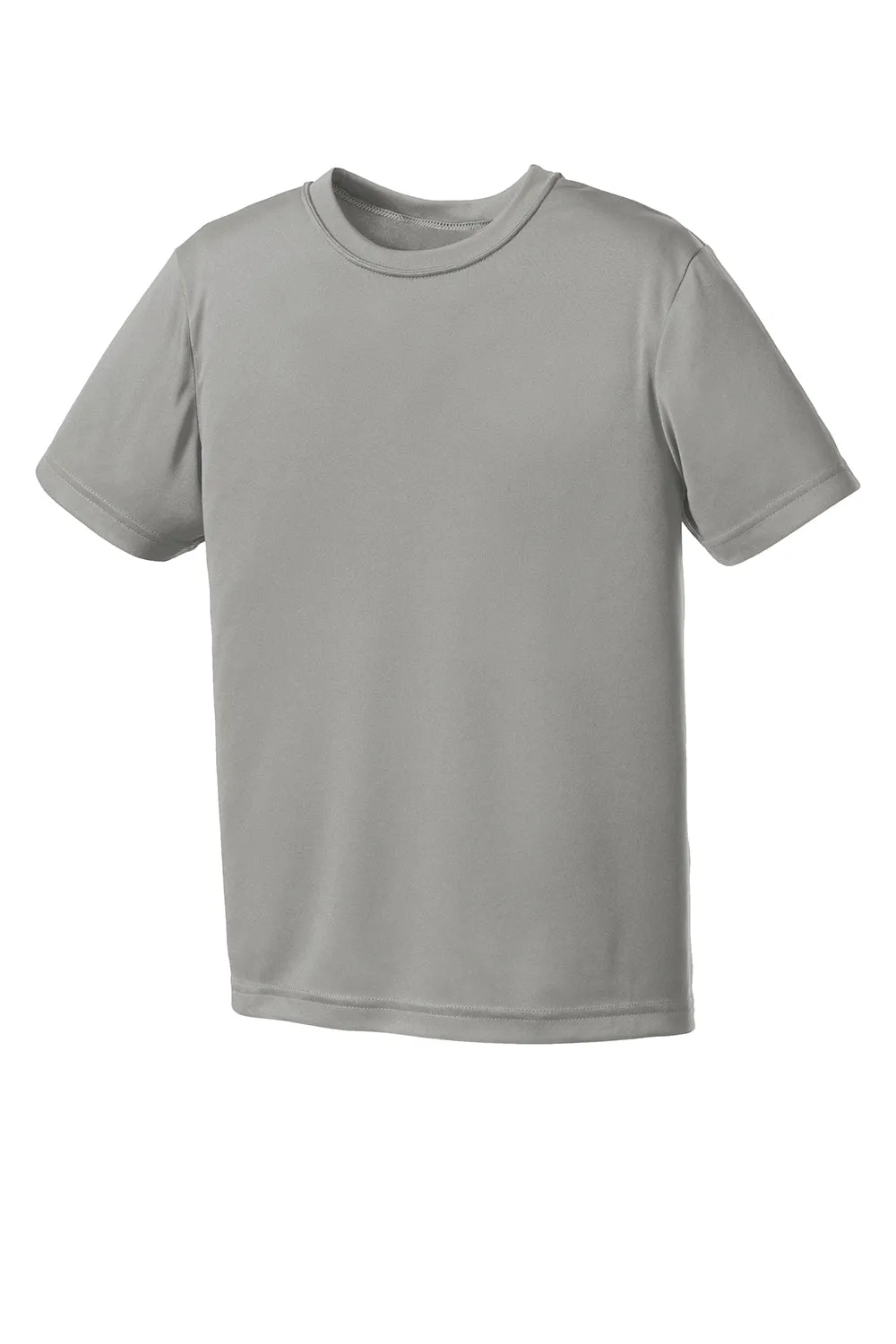 Port & Company Youth Dry Zone Performance Moisture Wicking Short Sleeve Crewneck T-Shirt - Concrete Grey
