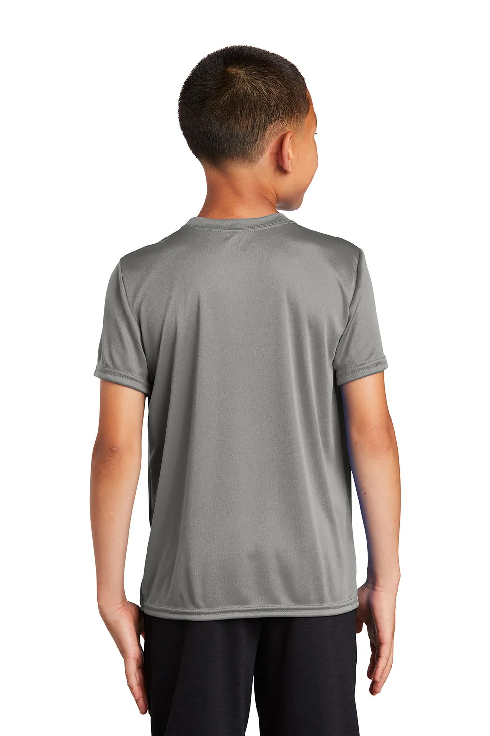 Port & Company Youth Dry Zone Performance Moisture Wicking Short Sleeve Crewneck T-Shirt - Concrete Grey