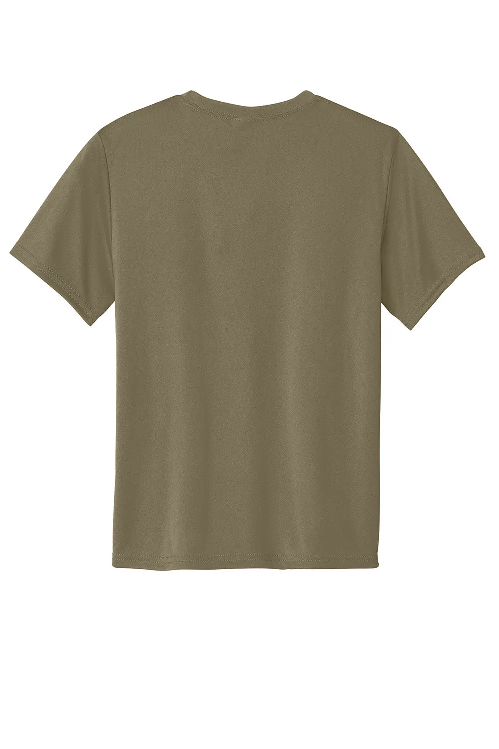 Port & Company Youth Dry Zone Performance Moisture Wicking Short Sleeve Crewneck T-Shirt - Coyote Brown