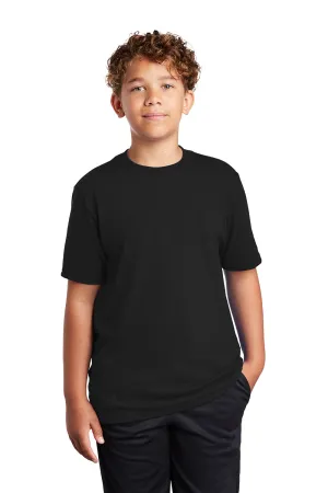 Port & Company Youth Dry Zone Performance Moisture Wicking Short Sleeve Crewneck T-Shirt - Jet Black