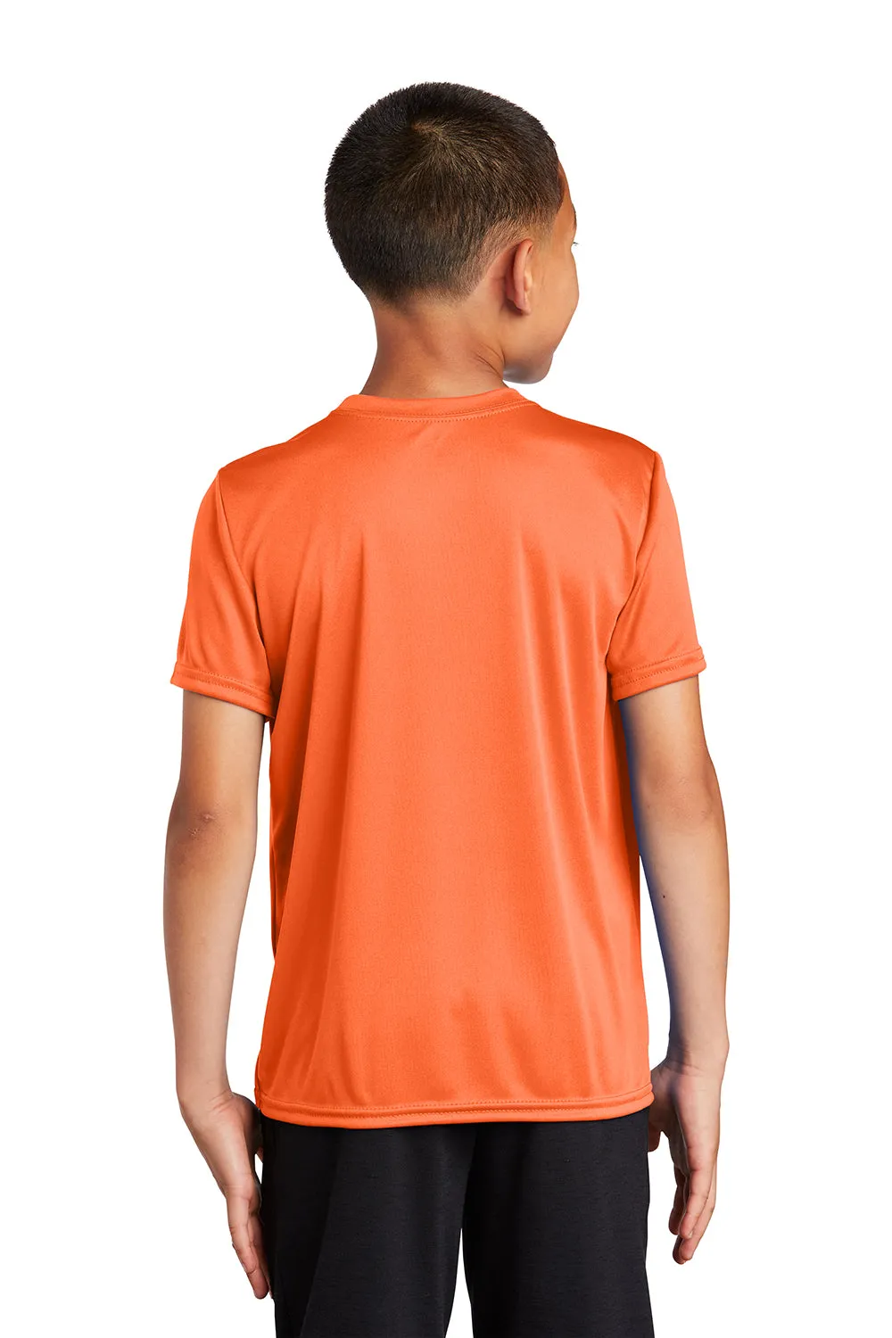 Port & Company Youth Dry Zone Performance Moisture Wicking Short Sleeve Crewneck T-Shirt - Neon Orange