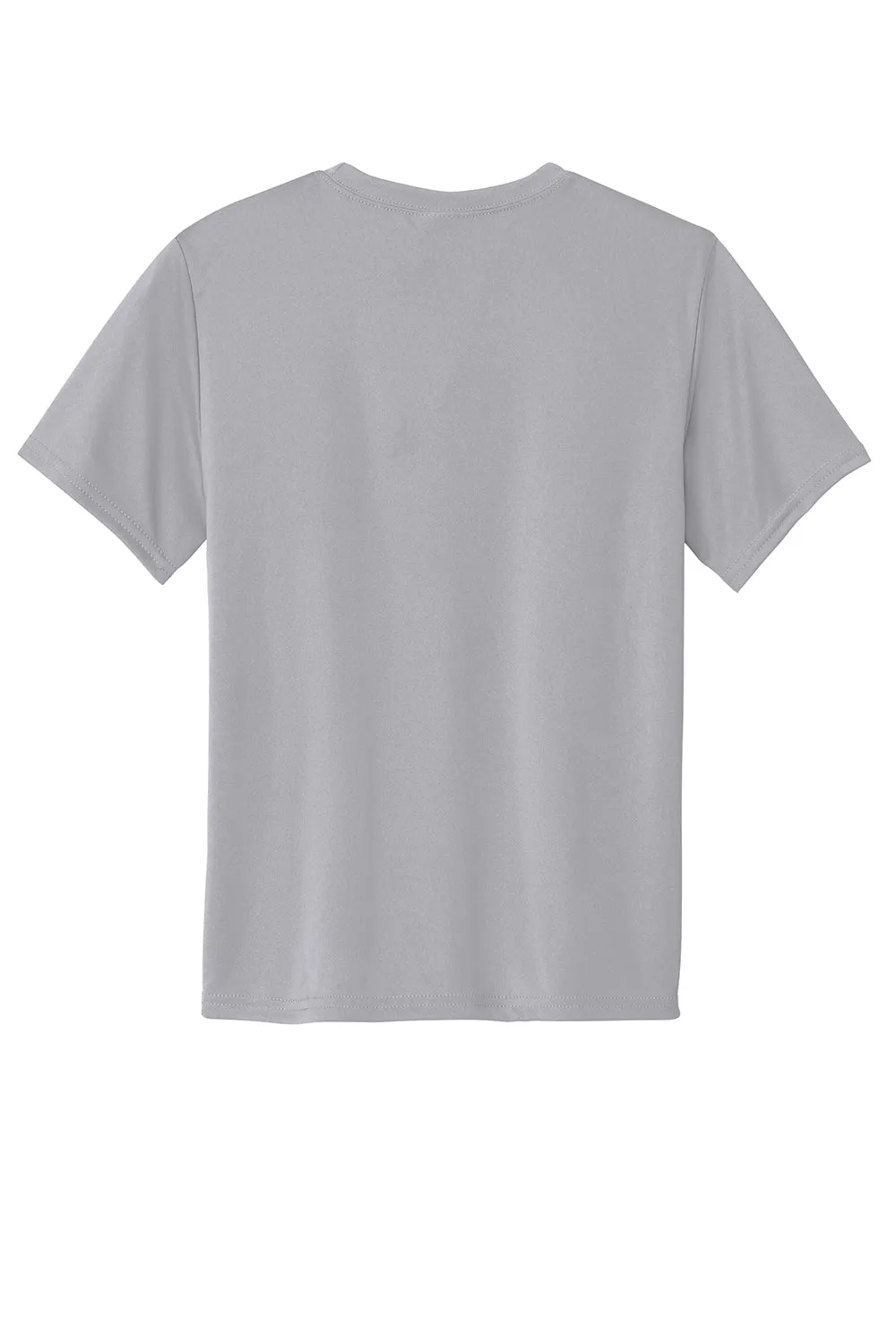 Port & Company Youth Dry Zone Performance Moisture Wicking Short Sleeve Crewneck T-Shirt - Silver Grey