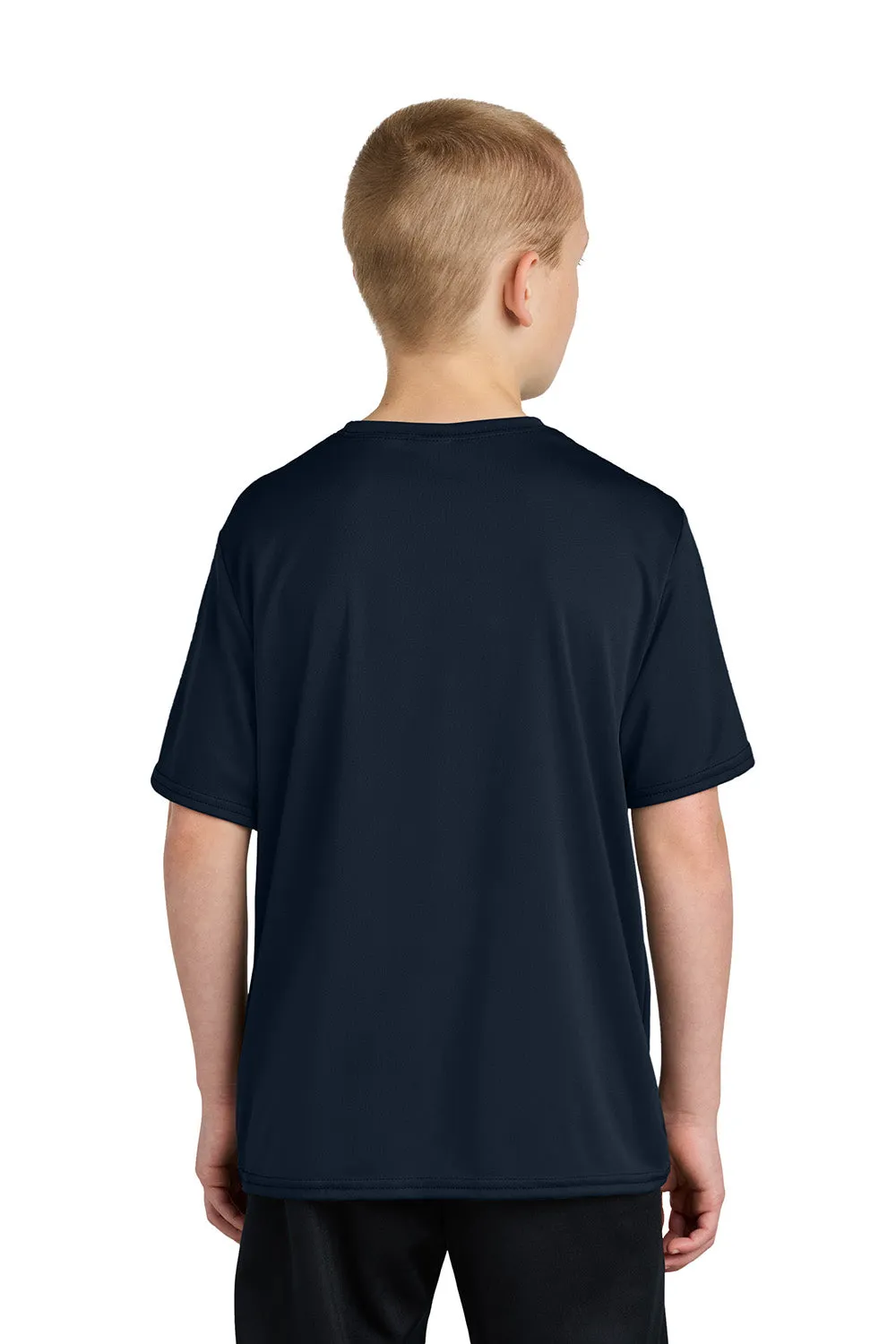 Port & Company Youth Dry Zone Performance Moisture Wicking Short Sleeve Crewneck T-Shirt - True Navy Blue