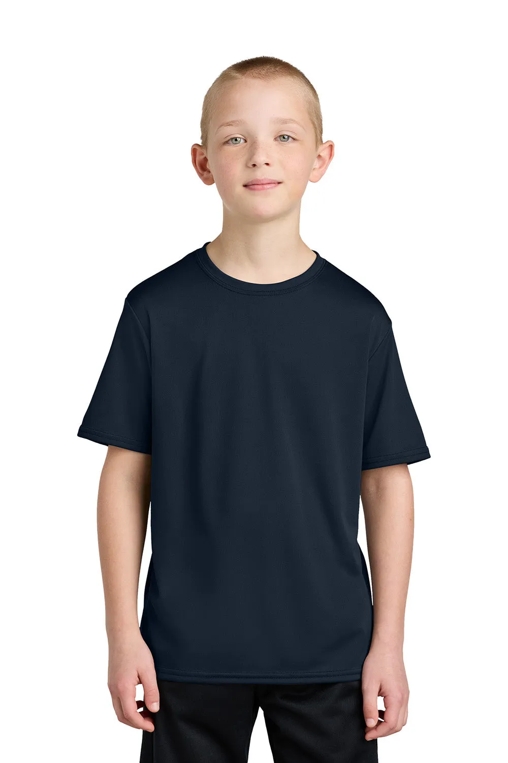 Port & Company Youth Dry Zone Performance Moisture Wicking Short Sleeve Crewneck T-Shirt - True Navy Blue