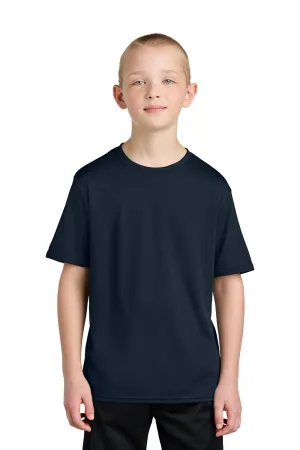 Port & Company Youth Dry Zone Performance Moisture Wicking Short Sleeve Crewneck T-Shirt - True Navy Blue