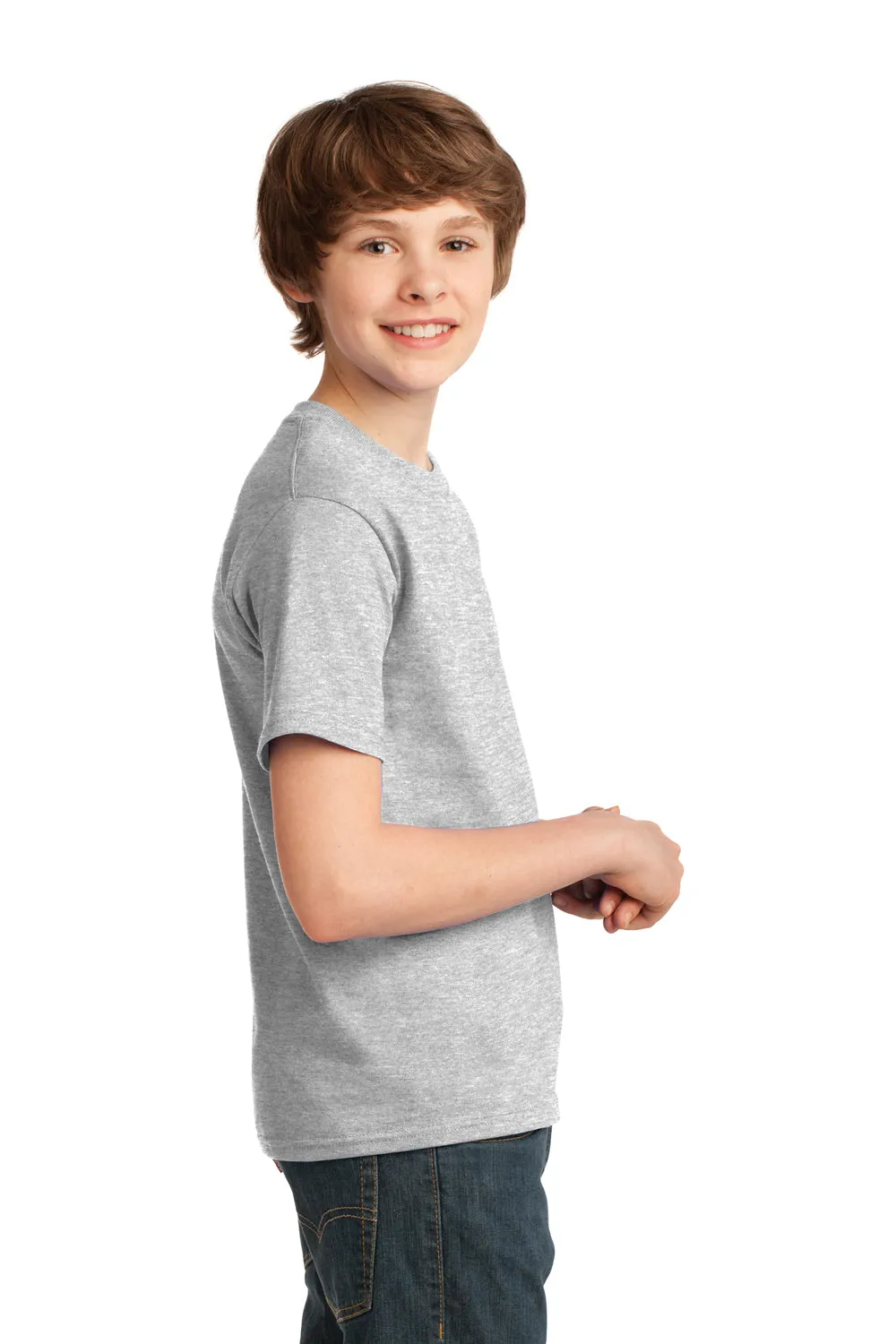 Port & Company Youth Essential Short Sleeve Crewneck T-Shirt - Ash Grey