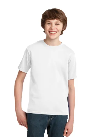 Port & Company Youth Essential Short Sleeve Crewneck T-Shirt - White