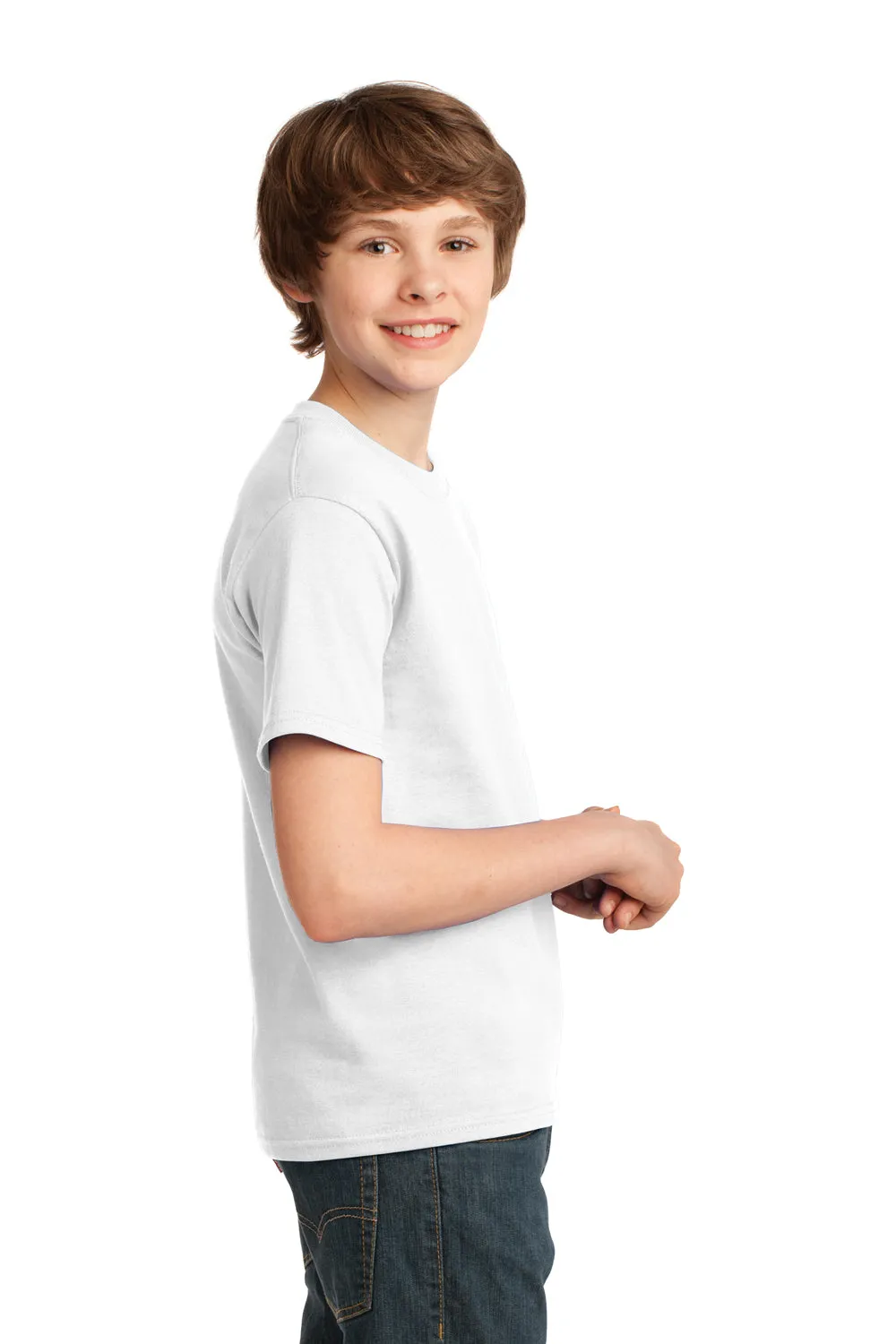 Port & Company Youth Essential Short Sleeve Crewneck T-Shirt - White