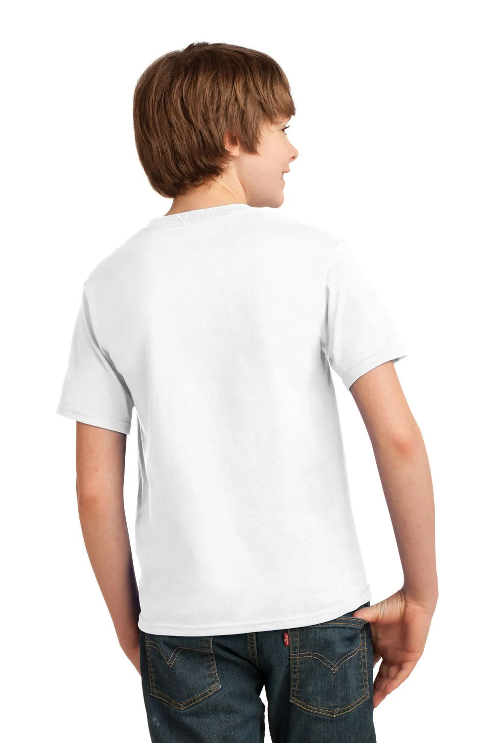 Port & Company Youth Essential Short Sleeve Crewneck T-Shirt - White