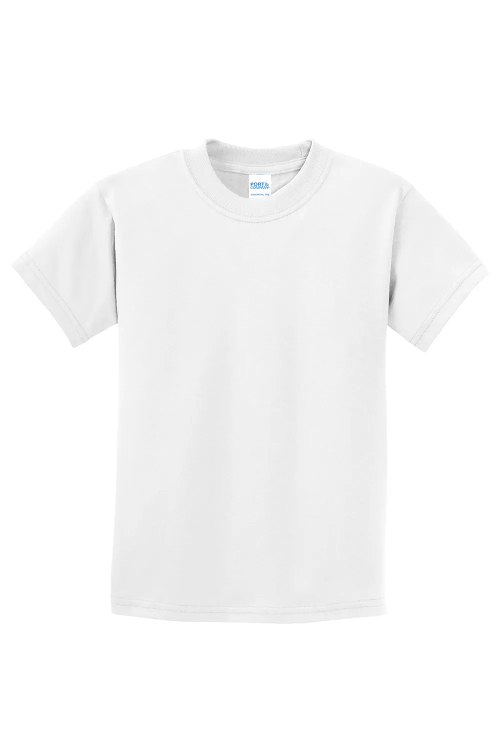 Port & Company Youth Essential Short Sleeve Crewneck T-Shirt - White