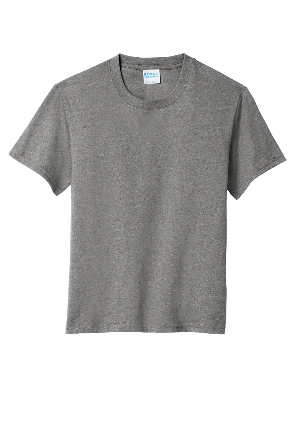 Port & Company Youth Fan Favorite Short Sleeve Crewneck T-Shirt - Heather Graphite Grey