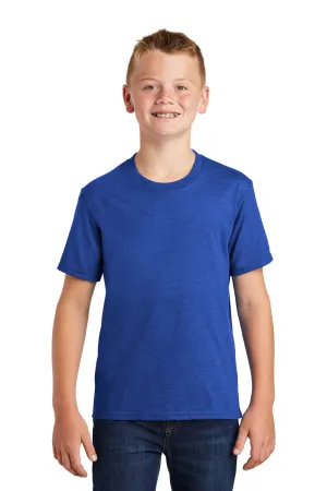 Port & Company Youth Fan Favorite Short Sleeve Crewneck T-Shirt - Heather True Royal Blue