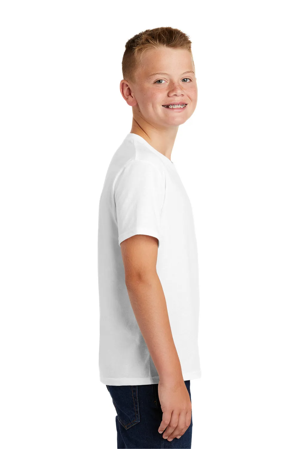 Port & Company Youth Fan Favorite Short Sleeve Crewneck T-Shirt - White