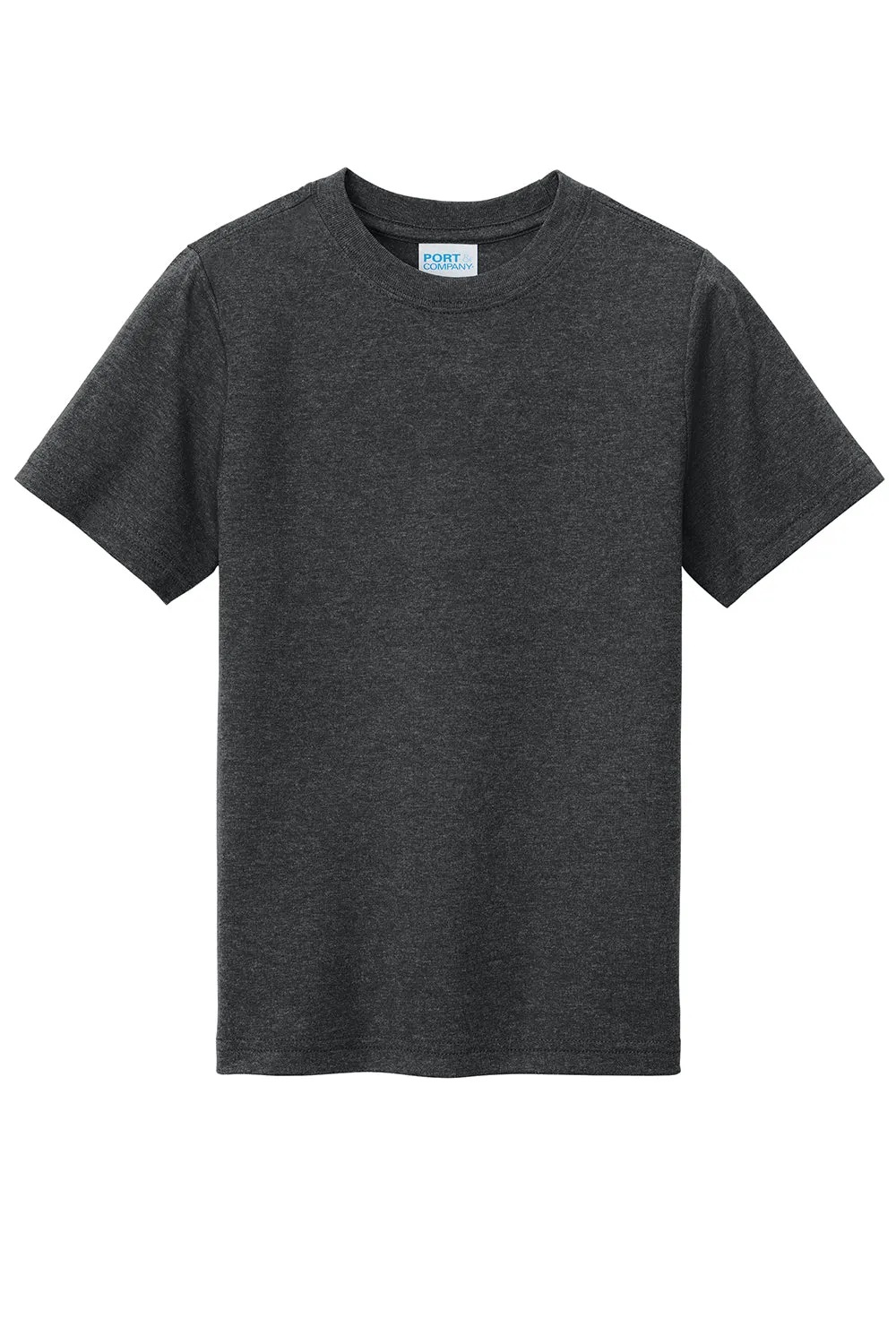 Port & Company Youth Short Sleeve Crewneck T-Shirt - Heather Black