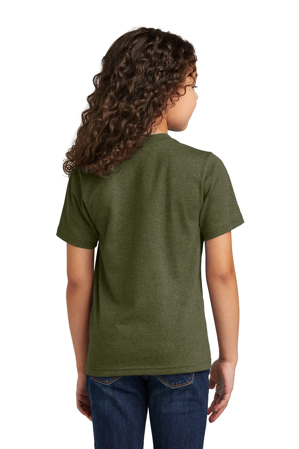 Port & Company Youth Short Sleeve Crewneck T-Shirt - Heather Military Green