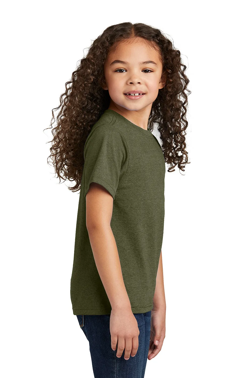 Port & Company Youth Short Sleeve Crewneck T-Shirt - Heather Military Green