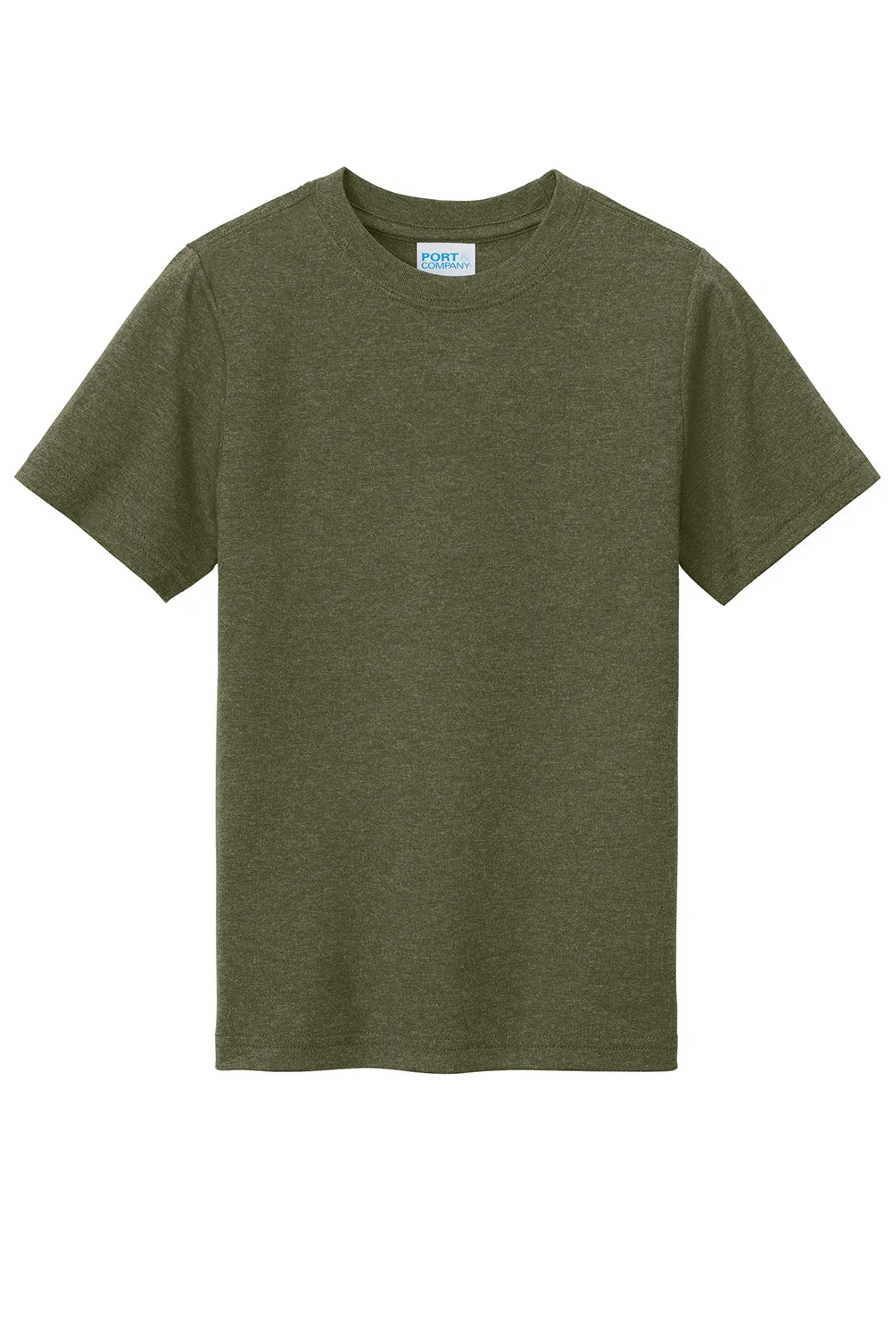 Port & Company Youth Short Sleeve Crewneck T-Shirt - Heather Military Green