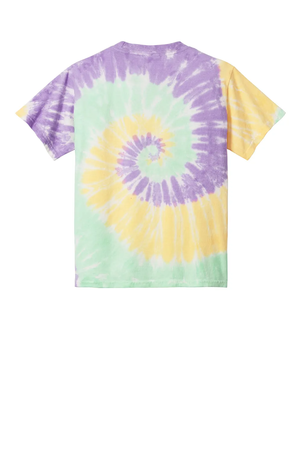 Port & Company Youth Tie-Dye Short Sleeve Crewneck T-Shirt - Mint Rainbow