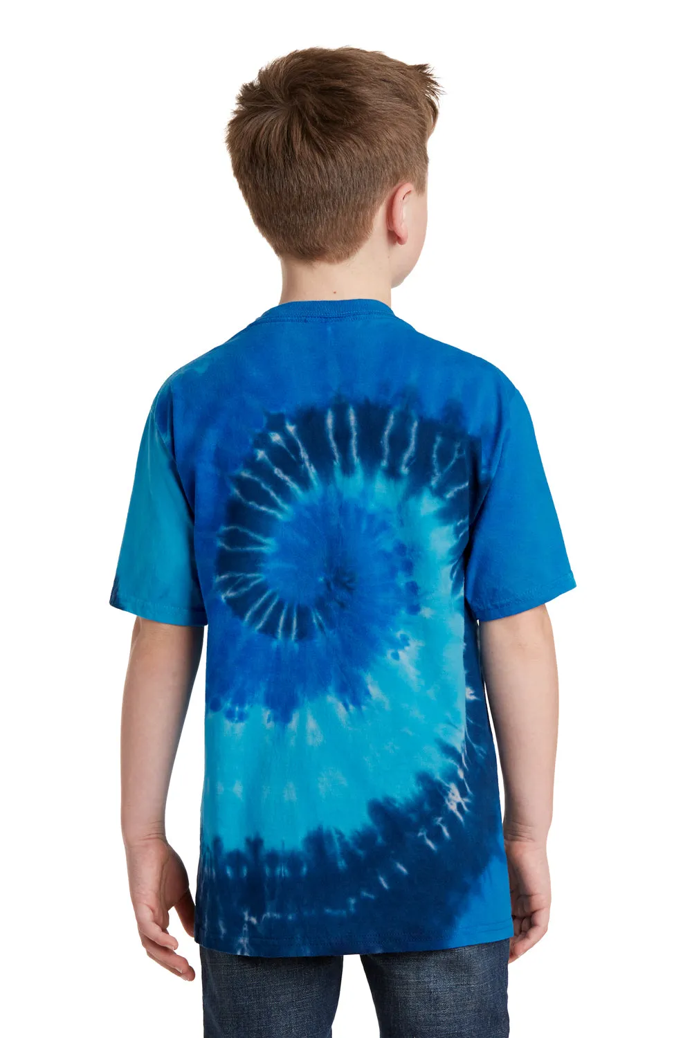 Port & Company Youth Tie-Dye Short Sleeve Crewneck T-Shirt - Ocean Rainbow